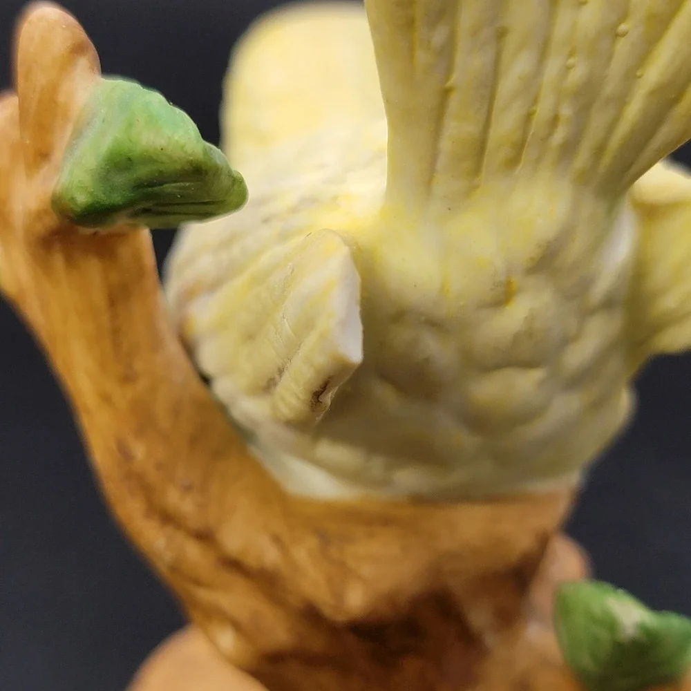 Vintage Porcelain Yellow Canary Bird Figurine Sculpture - 4